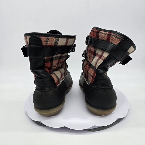 BareTraps Shoes Women's 9M Fahn Duck Boots Mid-Calf Cold Weather Black Wine - Picture 6 of 7